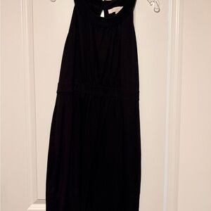 LOFT Black Sleeveless A-Line Dress